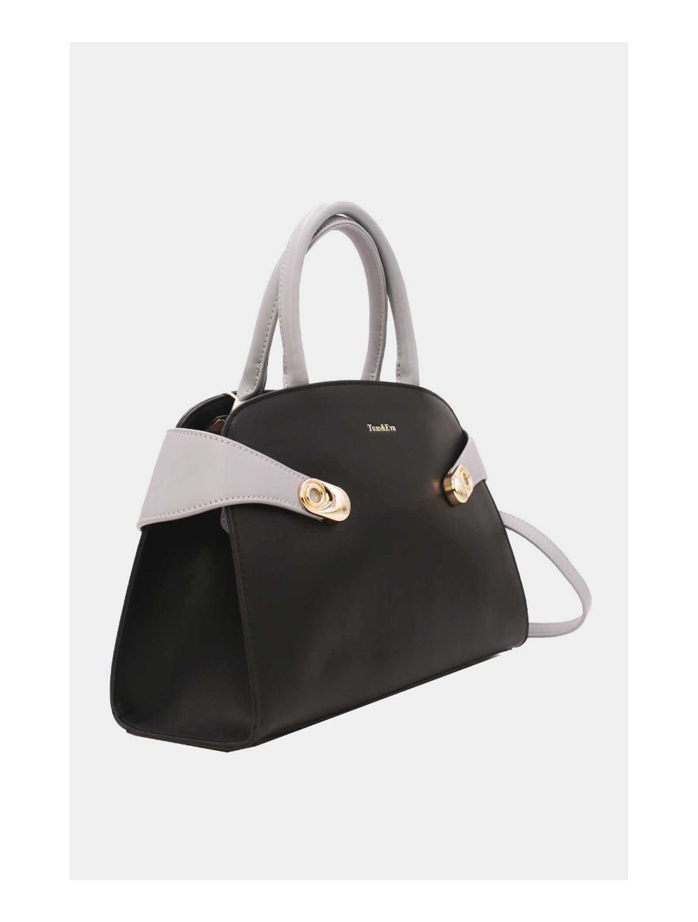 Tom&eva Sac à Main Femme Bicolore 23B-5829-Black/Grey