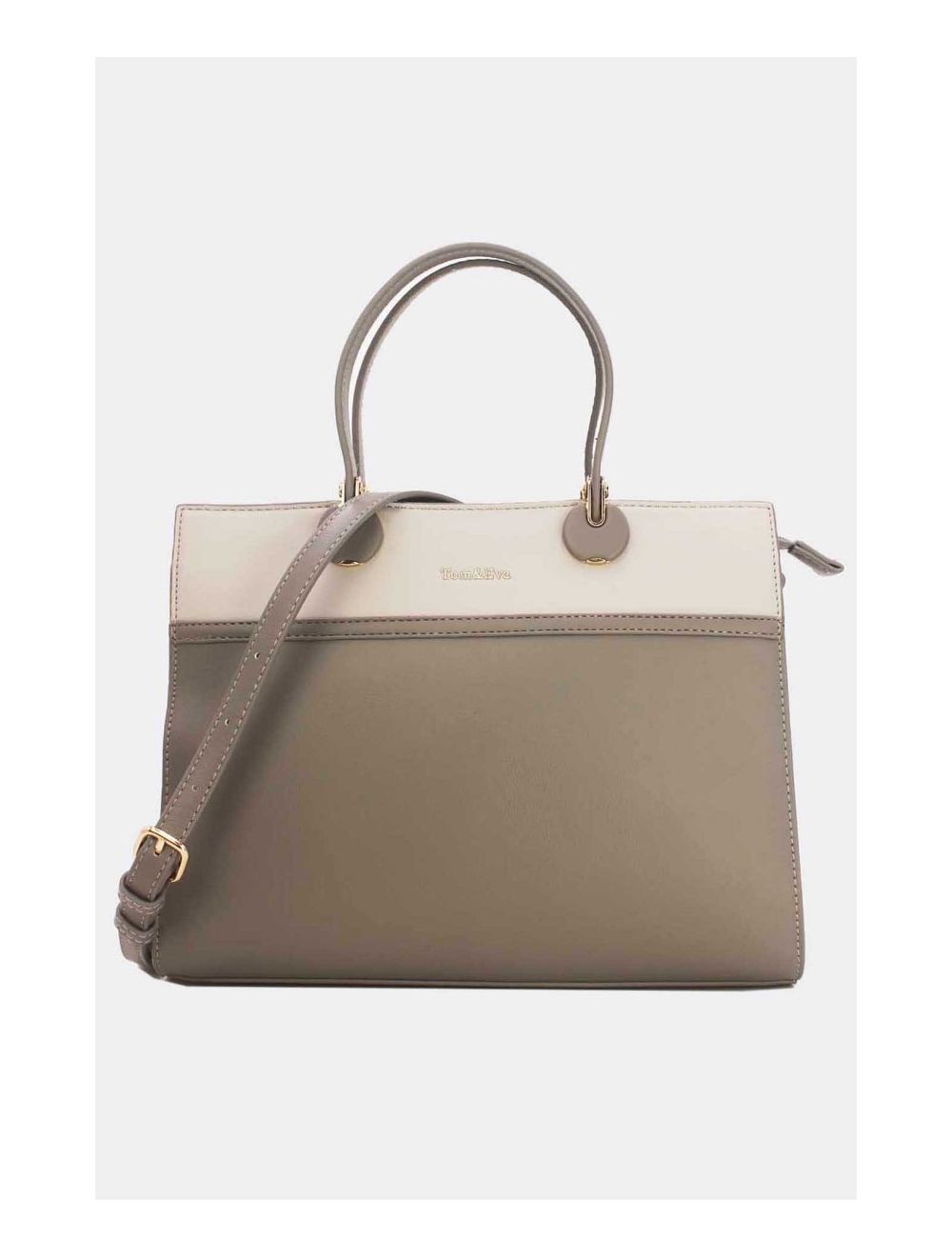 Tom&eva Sac à Main Femme Chic Bicolore 23B-5741-Grey/L.Grey