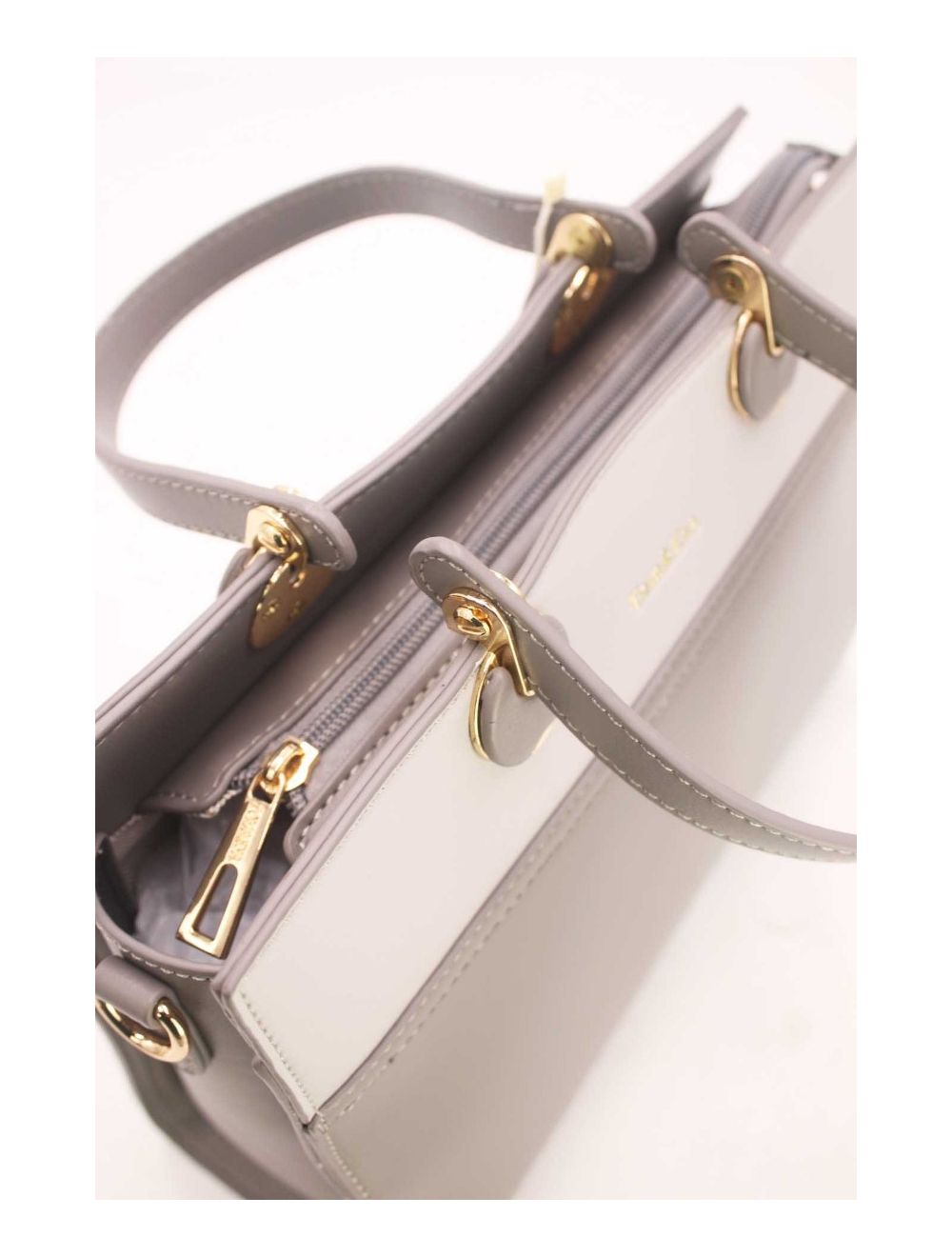 tom&eva Sac à Main Femme Chic Bicolore 23B-5741-Grey/L.Grey