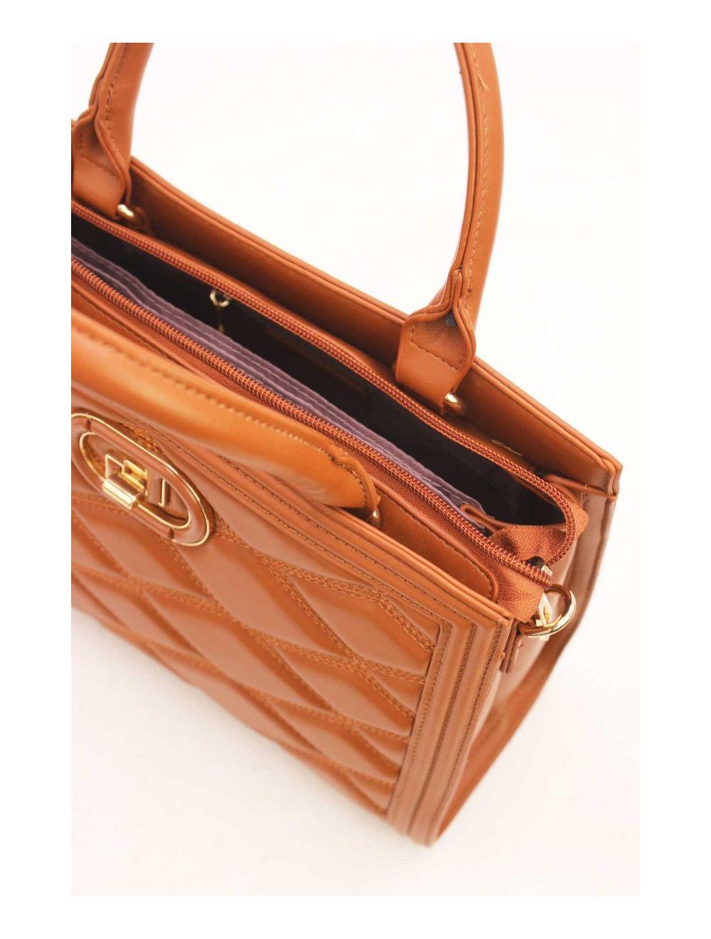 tom&eva Sac à Main Femme Chic Matelassé 22B-5730-Brown