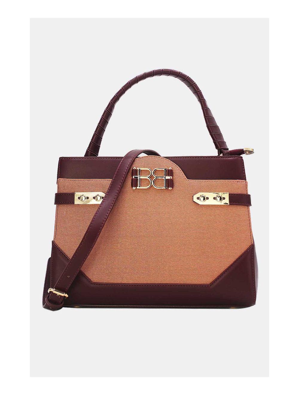 Tom&eva Sac à Main Femme Effet Tissu 24B-6059-Pink/Red