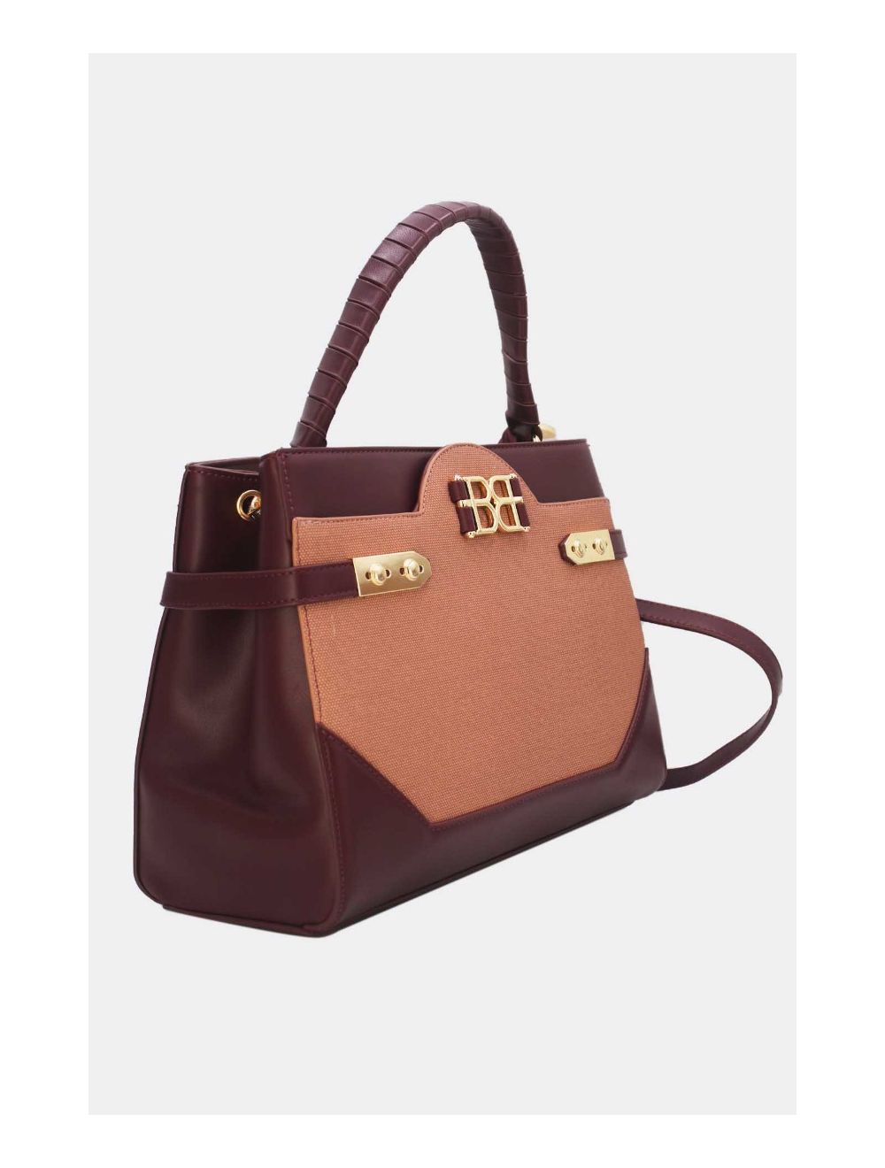 Tom&eva Sac à Main Femme Effet Tissu 24B-6059-Pink/Red