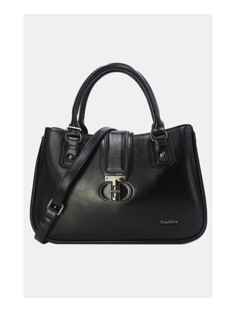 Tom&eva Sac à Main Femme Effet Vernis Style 24B-6032-Noir