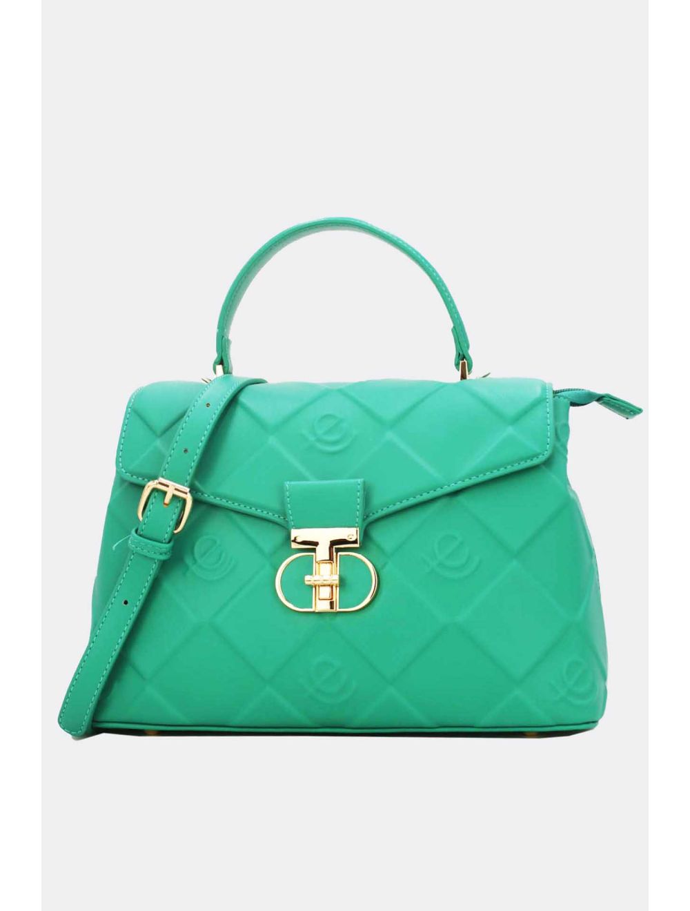 Tom&eva Sac à Main Femme Embossé à Détail Métallique 6930-Turquoise