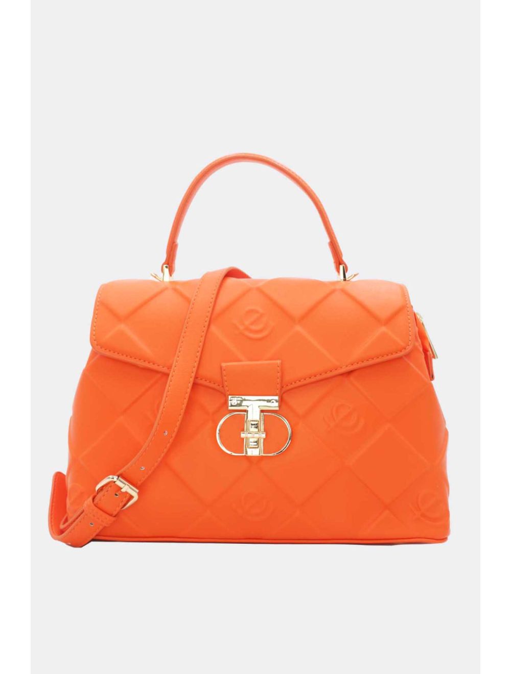 Tom&eva Sac à Main Femme Embossé à Détail Métallique 6930-Orange