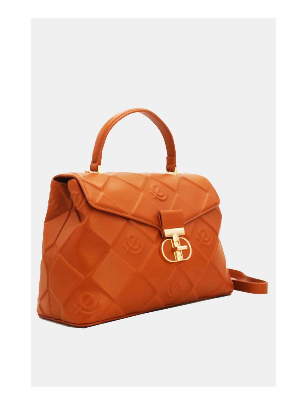 Tom&eva Sac à Main Femme Embossé à Détail Métallique 6930-Marron