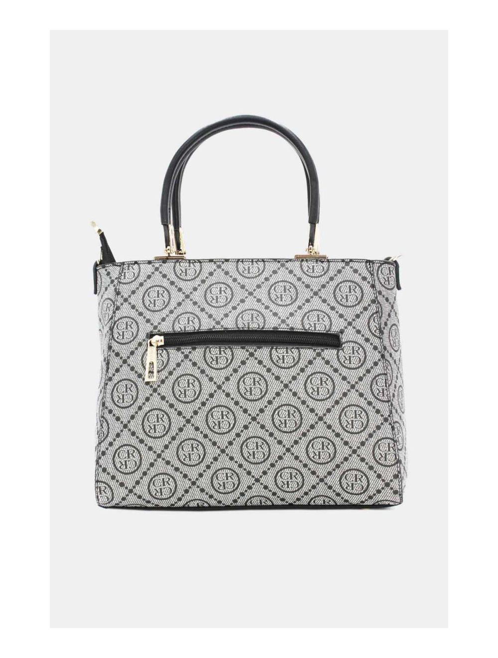 Tom&eva Sac à Main Femme Orné Languette-22B-5667-Noir