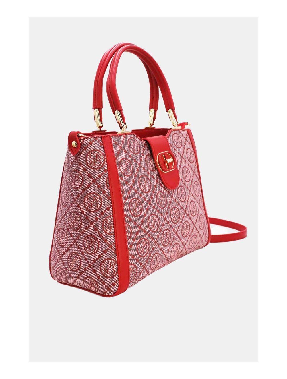 Tom&eva Sac à Main Femme Orné Languette-22B-5667-Rouge