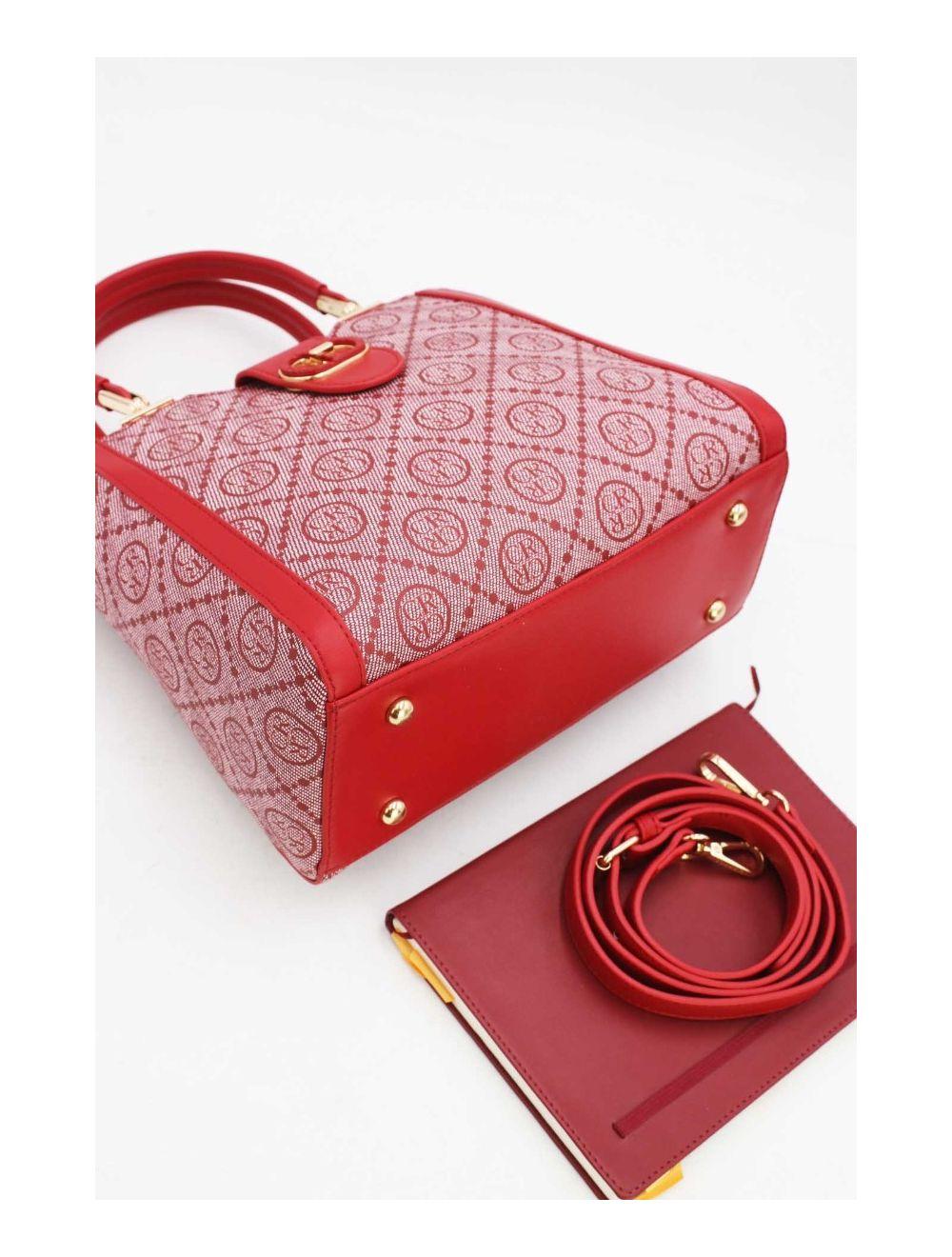 Tom&eva Sac à Main Femme Orné Languette-22B-5667-Rouge