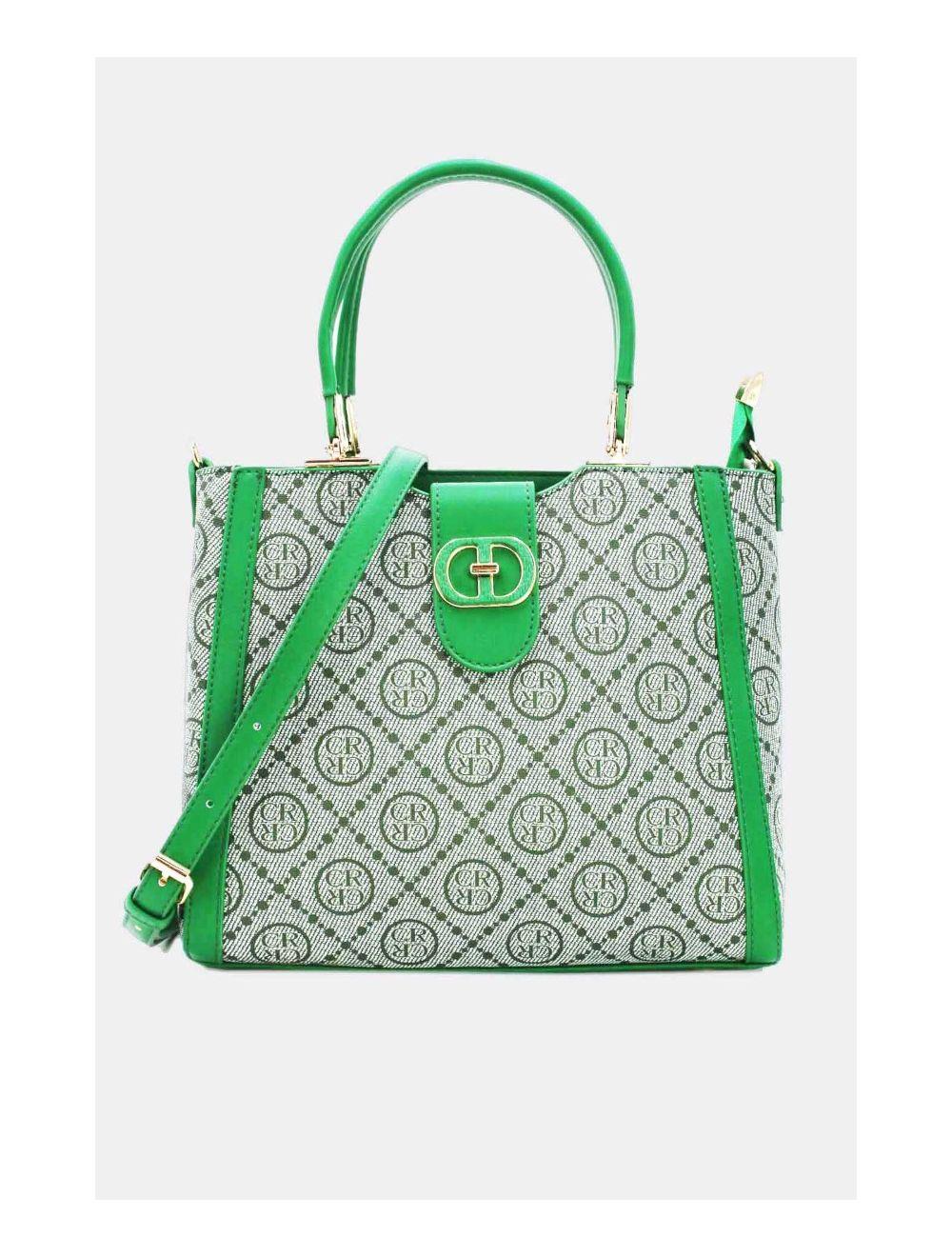 tom&eva Sac à Main Femme Orné Languette-22B-5667-Vert
