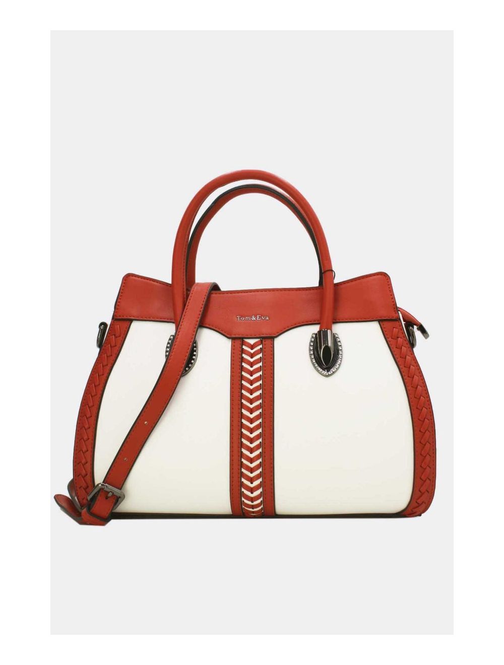 Tom&eva Sac à Main Femme Patchwork 24B-6092-Beige/Orange