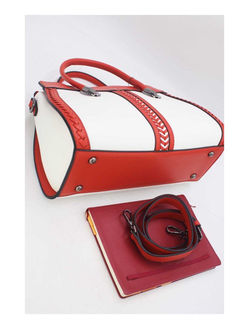 Tom&eva Sac à Main Femme Patchwork 24B-6092-Beige/Orange