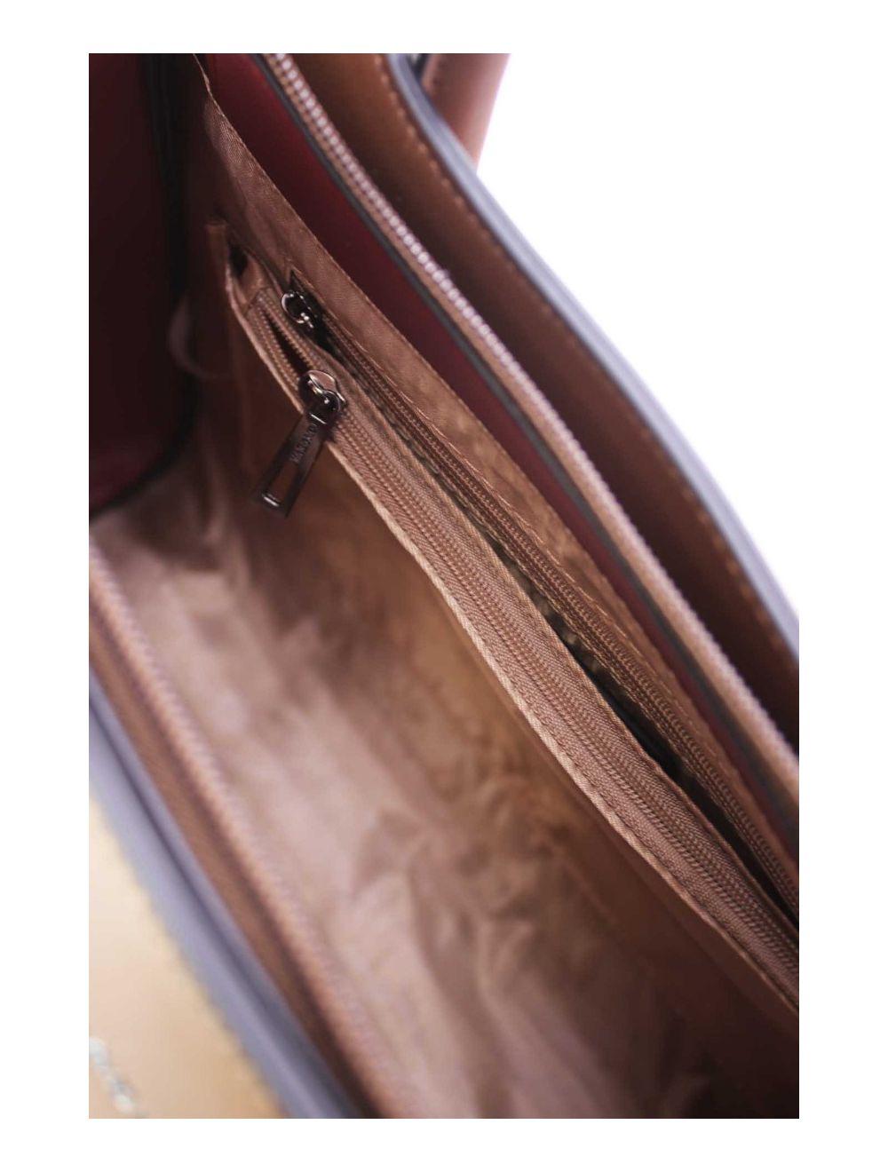 tom&eva Sac à Main Femme Patchwork 24B-6092-Brown/Coffee