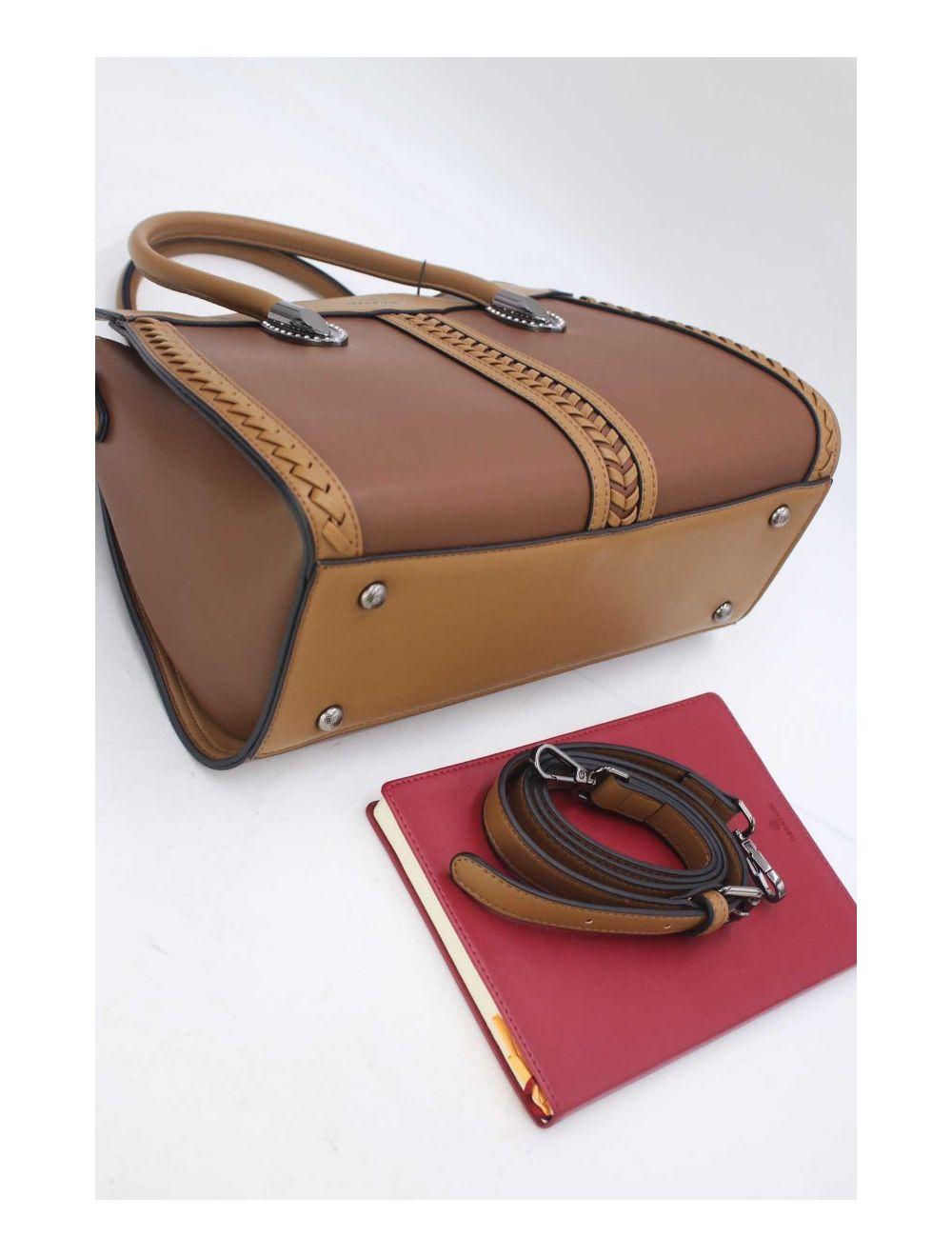 Tom&eva Sac à Main Femme Patchwork 24B-6092-Coffee/Khaki