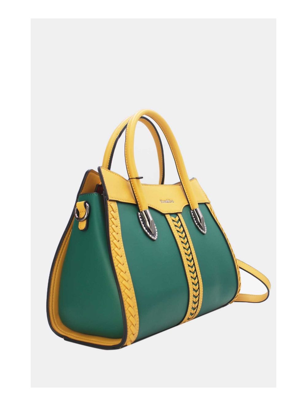 Tom&eva Sac à Main Femme Patchwork 24B-6092-Green/Yellow