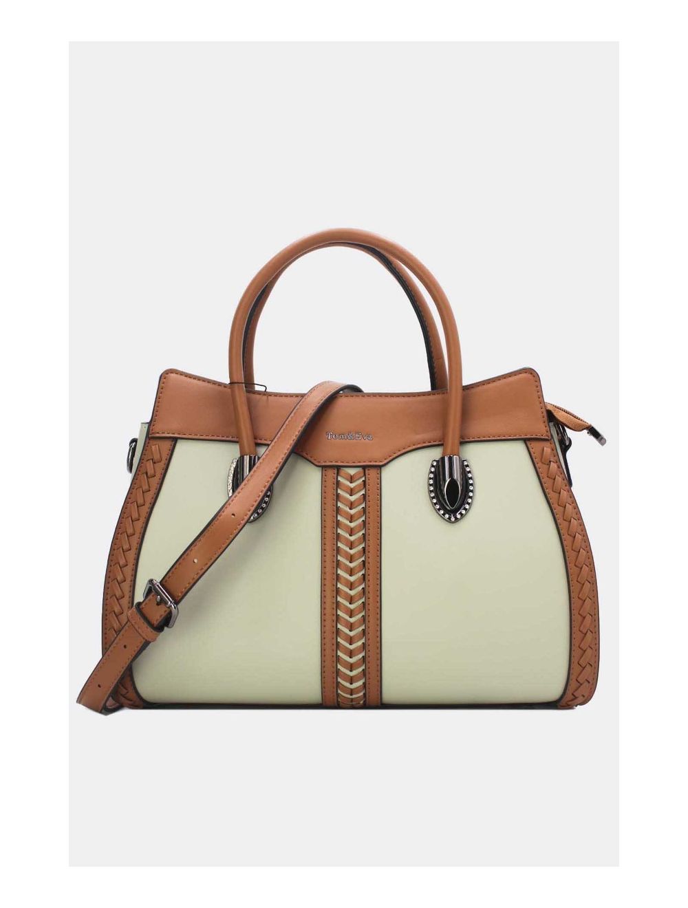 Tom&eva Sac à Main Femme Patchwork 24B-6092-Grey/Brown