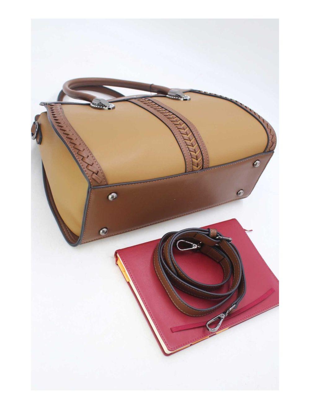 Tom&eva Sac à Main Femme Patchwork 24B-6092-Khaki/Coffee