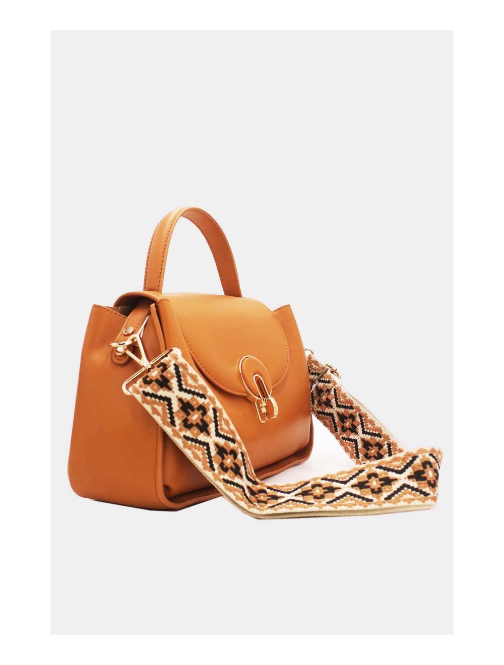 tom&eva Sac à Main Femme Vintage à Bandoulière Large 6961H-Jaune