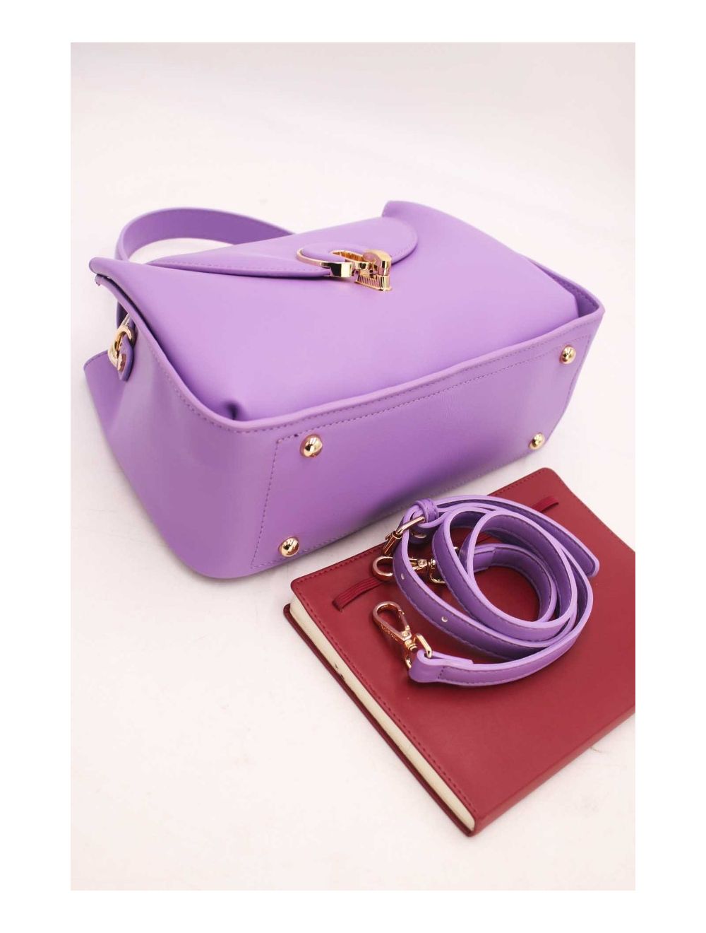 tom&eva Sac à Main Femme Vintage à Boucle Design Lune 6961-Violet