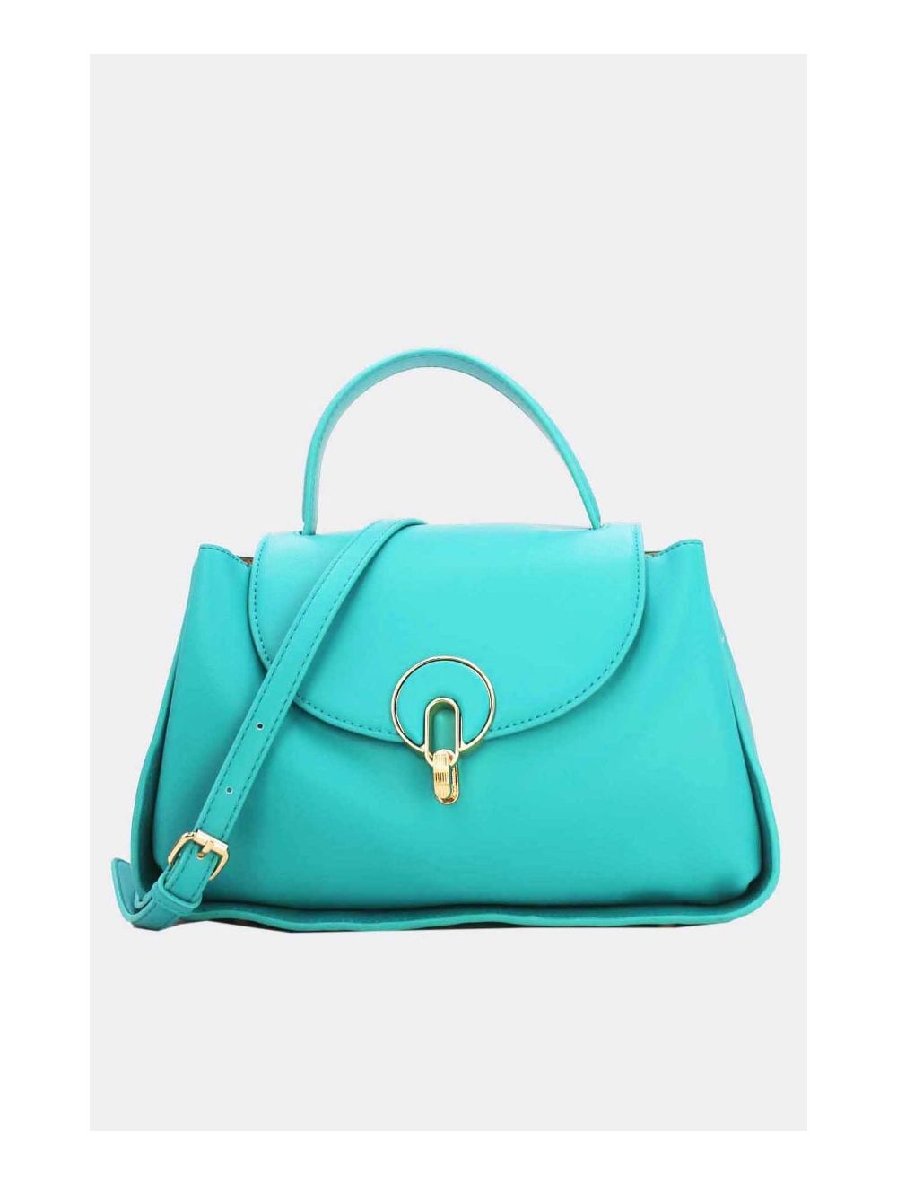 Tom&eva Sac à Main Femme Vintage à Boucle Design Lune 6961-Turquoise