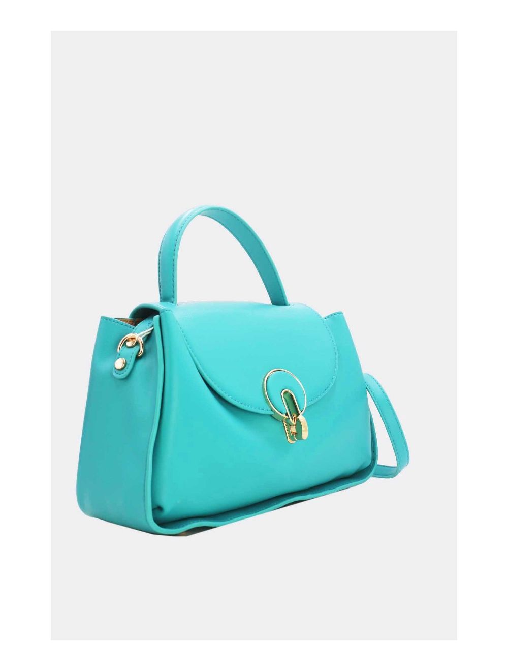 Tom&eva Sac à Main Femme Vintage à Boucle Design Lune 6961-Turquoise