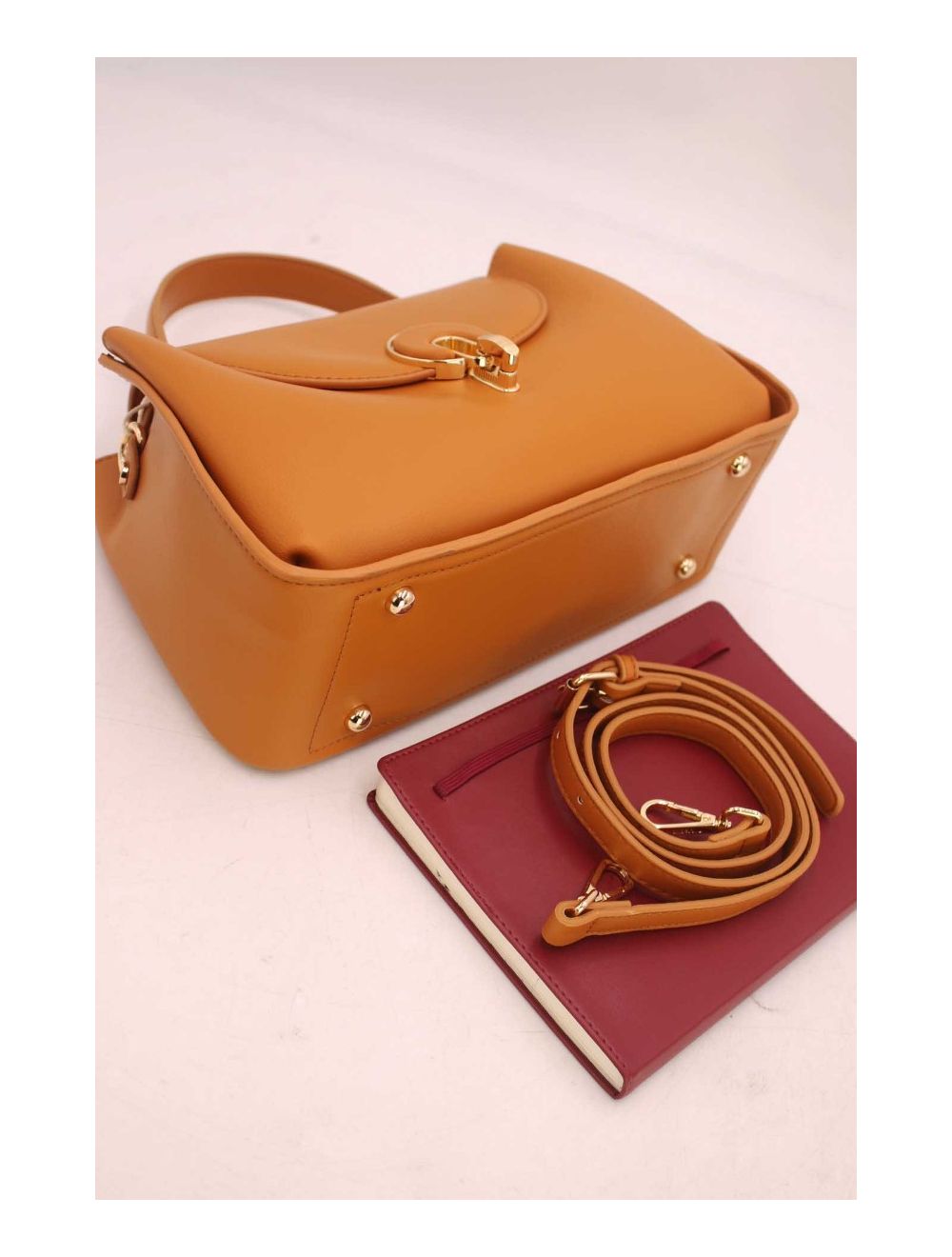 tom&eva Sac à Main Femme Vintage à Boucle Design Lune 6961-Jaune