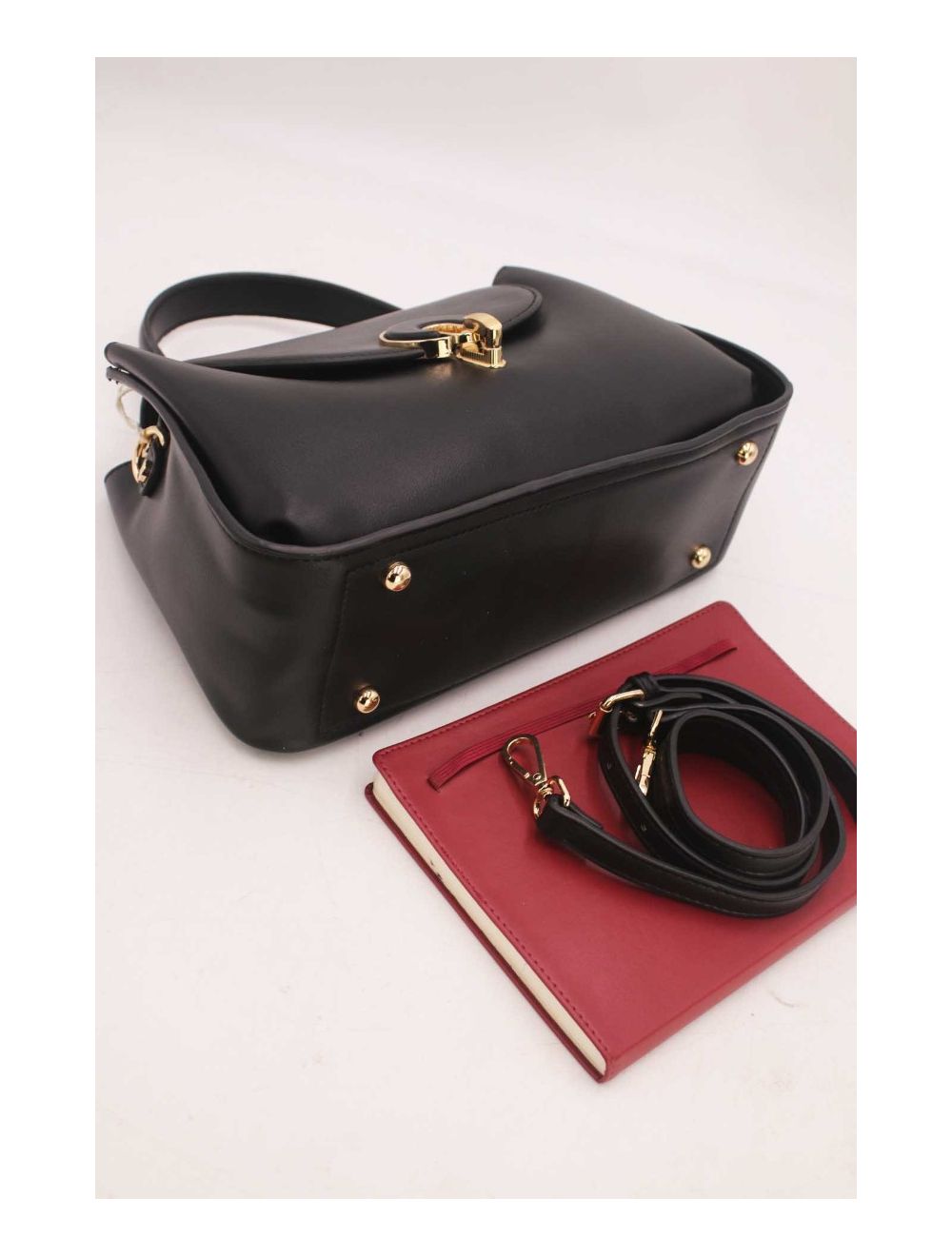 Tom&eva Sac à Main Femme Vintage à Boucle Design Lune 6961-Noir