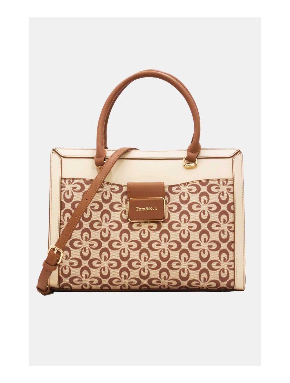 Tom&eva Sac à Main Femme Vintage Motif Fleurs 23B-5740-Abricot