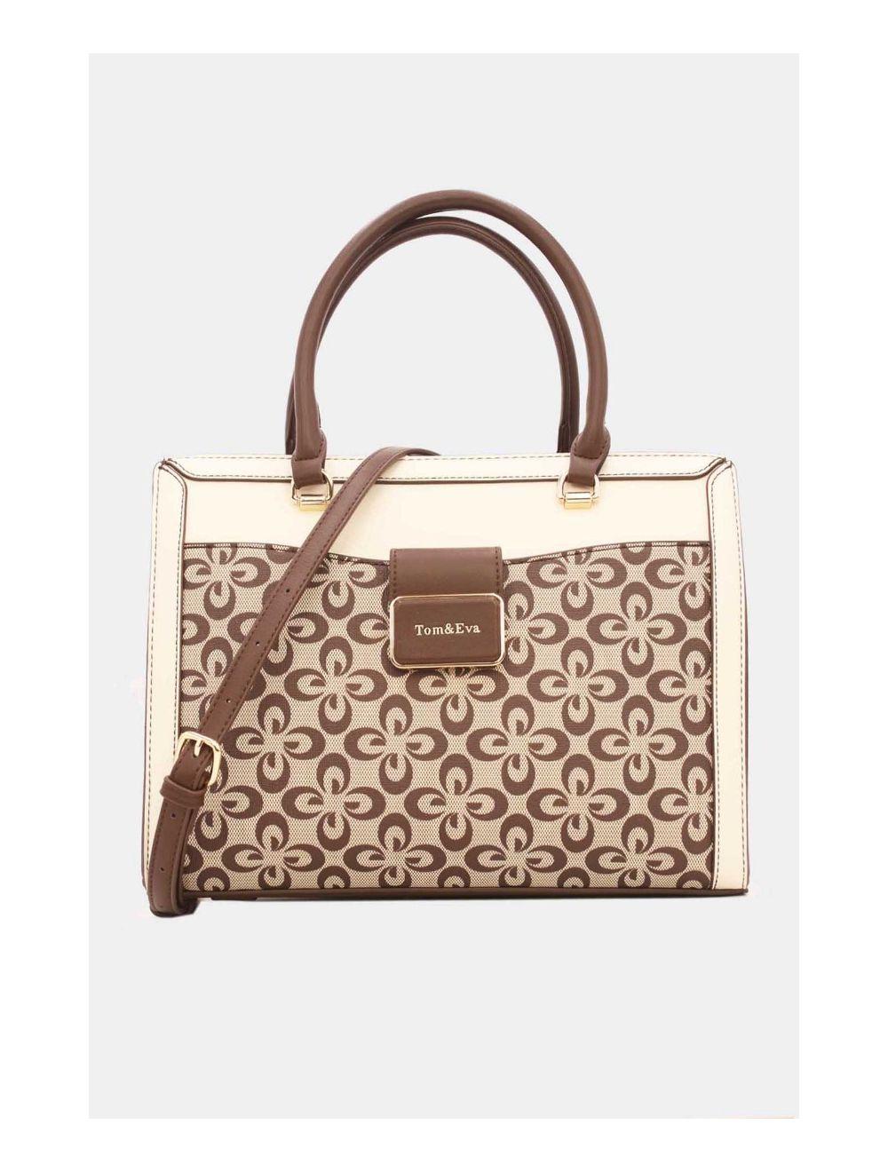 Tom&eva Sac à Main Femme Vintage Motif Fleurs 23B-5740-Café