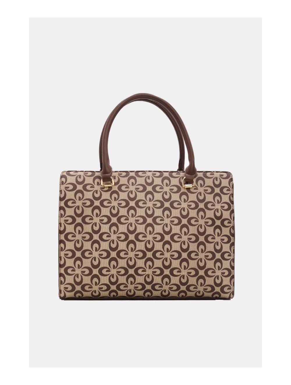 Tom&eva Sac à Main Femme Vintage Motif Fleurs 23B-5740-Café