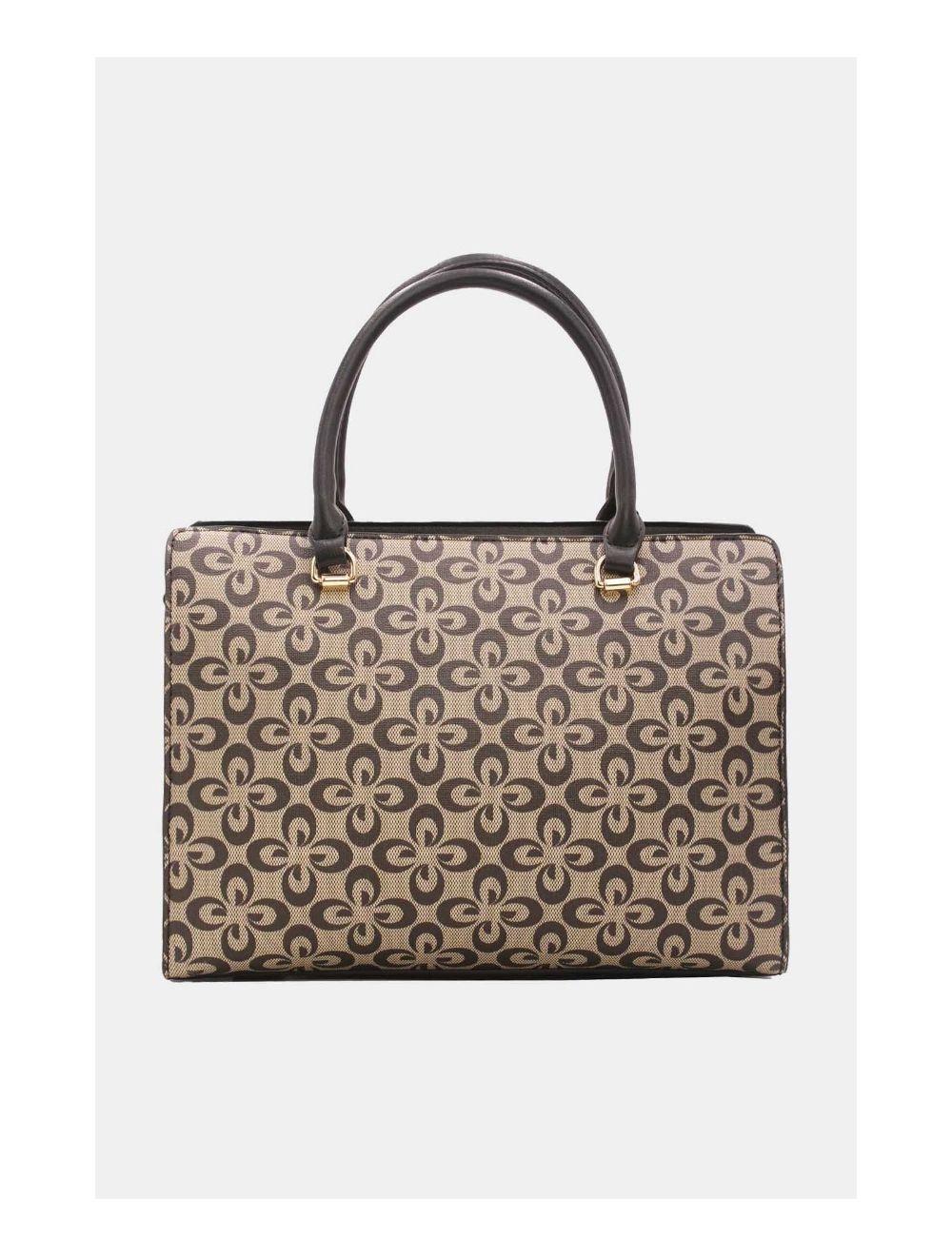 Tom&eva Sac à Main Femme Vintage Motif Fleurs 23B-5740-Noir