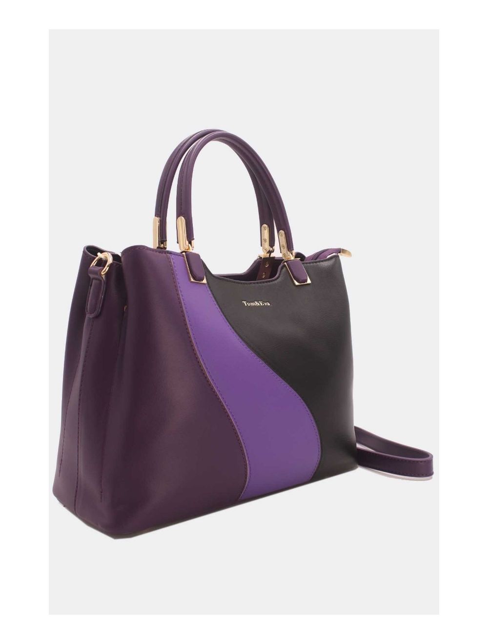 Tom&eva Sac à Main Femmes Tablette 11" Multifonction-6952-D.Purple/Purple/Black