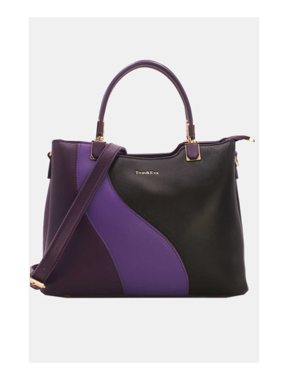 Tom&eva Sac à Main Femmes Tablette 11" Multifonction-6952-D.Purple/Purple/Black