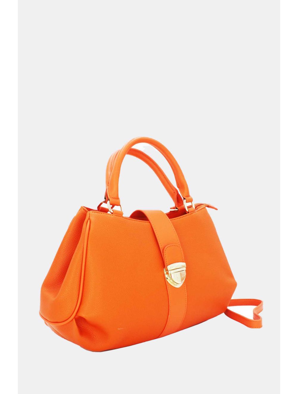 Tom&eva Sac à Main Languette En Relief Litchi-6909-Orange