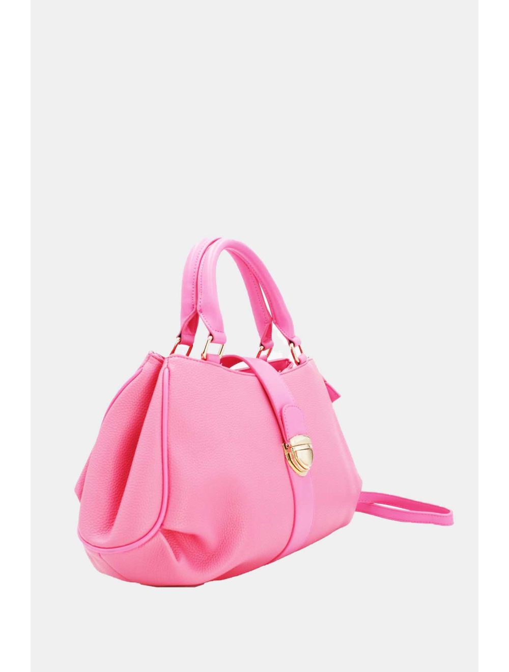 Tom&eva Sac à Main Languette En Relief Litchi-6909-Pink