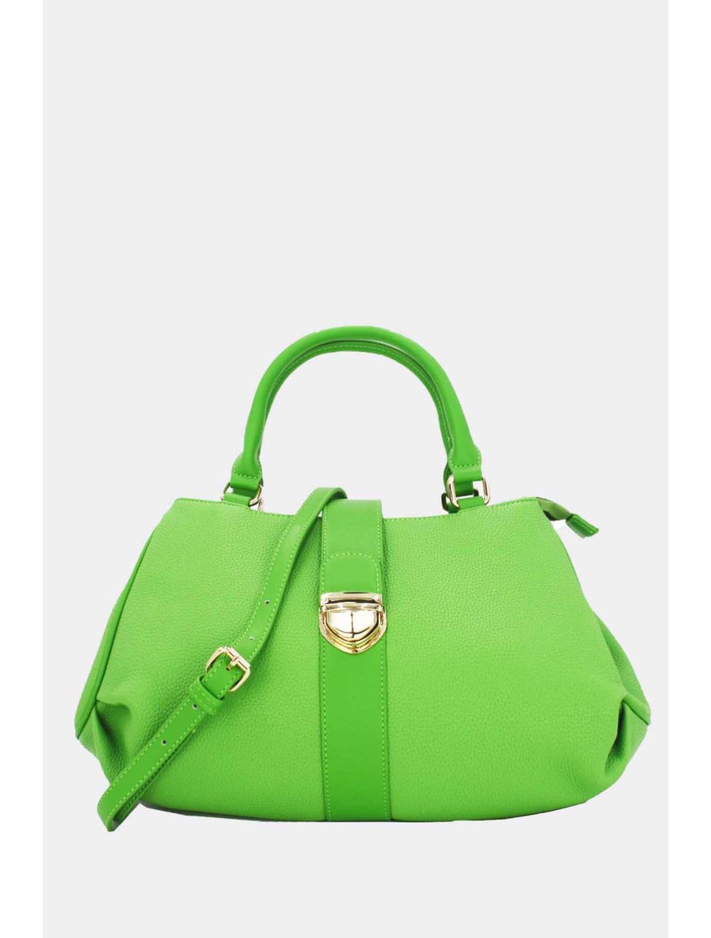 tom&eva Sac à Main Languette En Relief Litchi-6909-Vert Clair