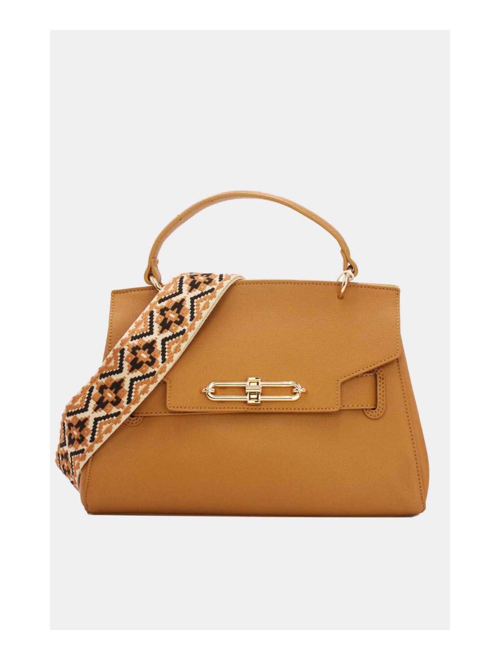 Tom&eva Sac à Main Minimaliste Avec Bandoulière Large 6960H-Marron