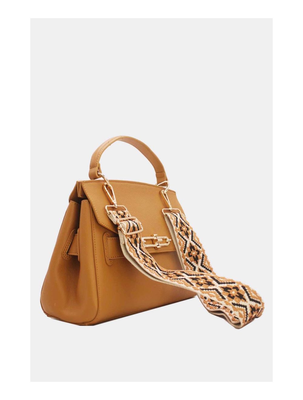 tom&eva Sac à Main Minimaliste Avec Bandoulière Large 6960H-Marron