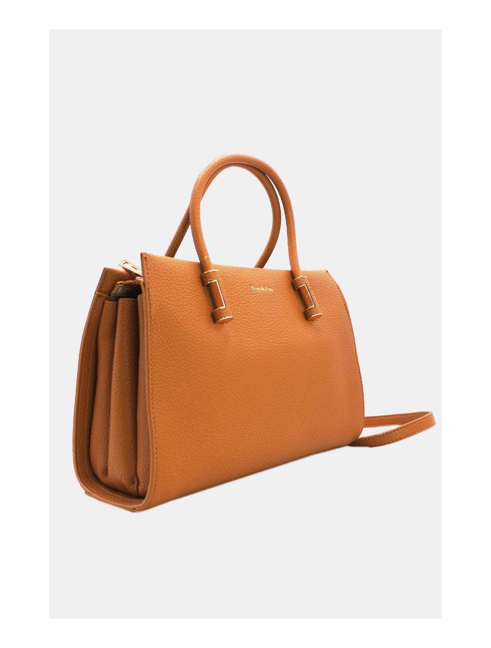 Tom&eva Sac à Main Minimaliste Effet Grainé 6925-Marron