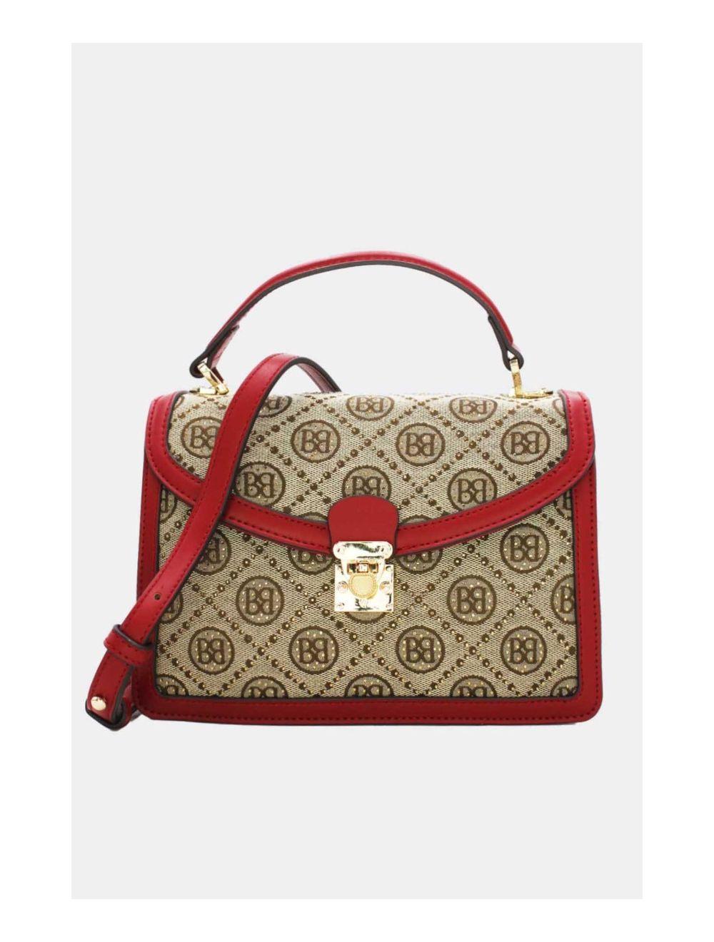 tom&eva Sac a Main Monogramme Style Vintage 22B-5670-Bordeaux