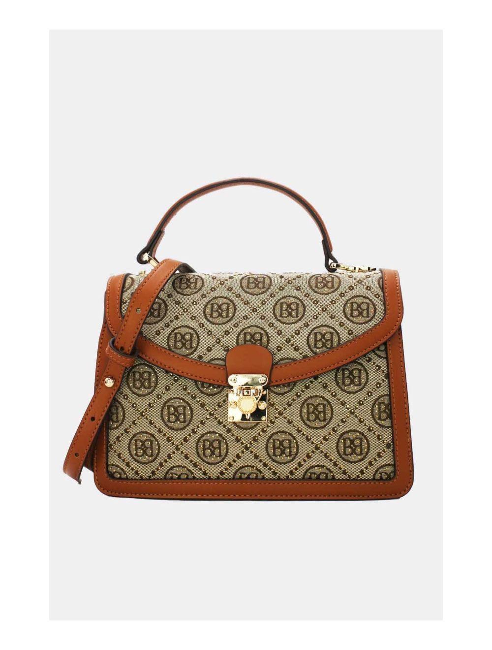 tom&eva Sac a Main Monogramme Style Vintage 22B-5670-Camel