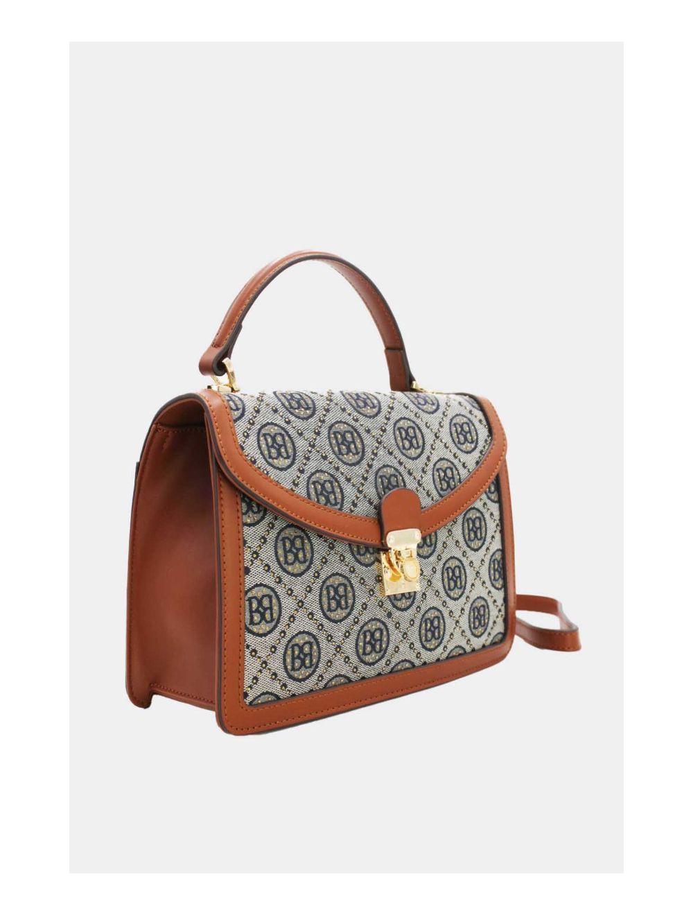 Tom&eva Sac A Main Monogramme Style Vintage 22B-5670-Marron