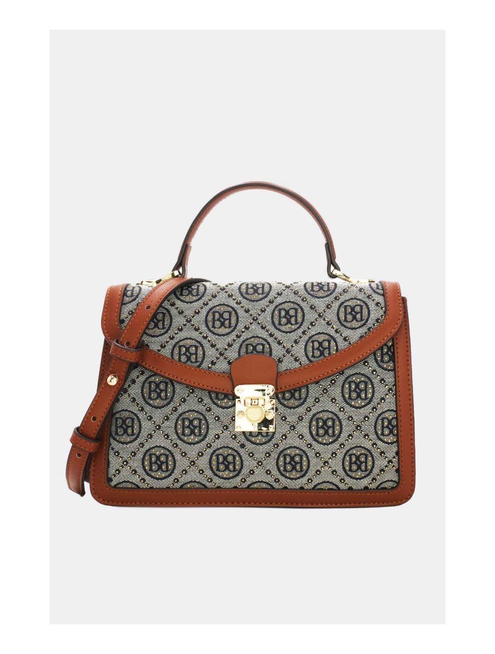 tom&eva Sac a Main Monogramme Style Vintage 22B-5670-Marron