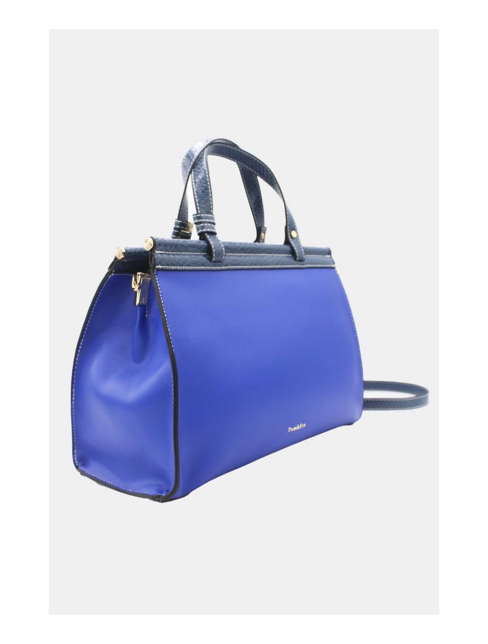 Tom&eva Sac à Main Multi Compartiments Bicolore 6978-Bleu