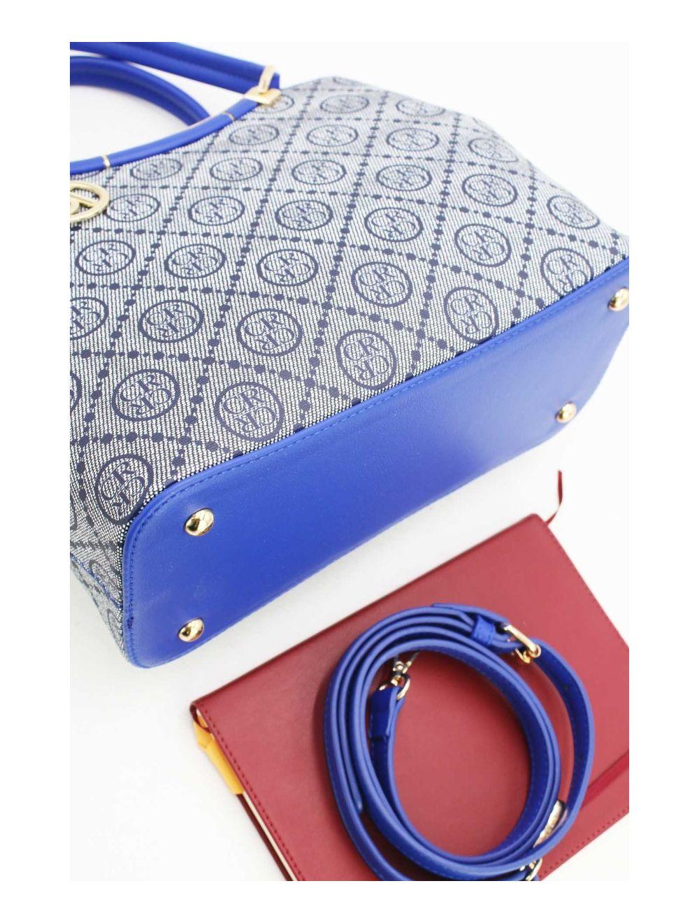 Tom&eva Sac A Main Multi Compartiments Monogramme 22B-5665-Navy