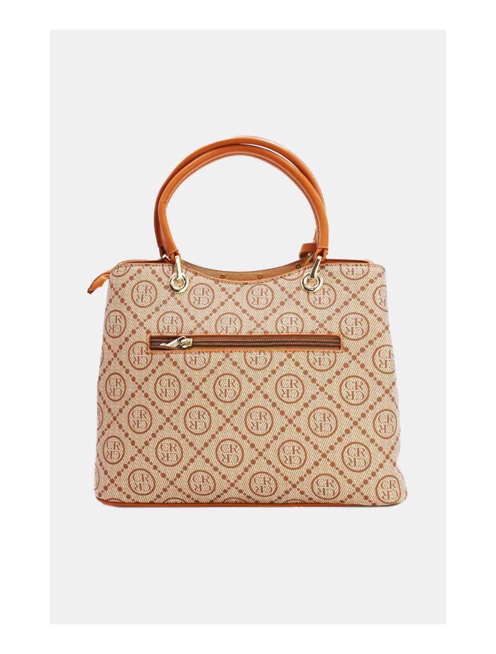 Tom&eva Sac A Main Multi Compartiments Monogramme 22B-5665-Brown