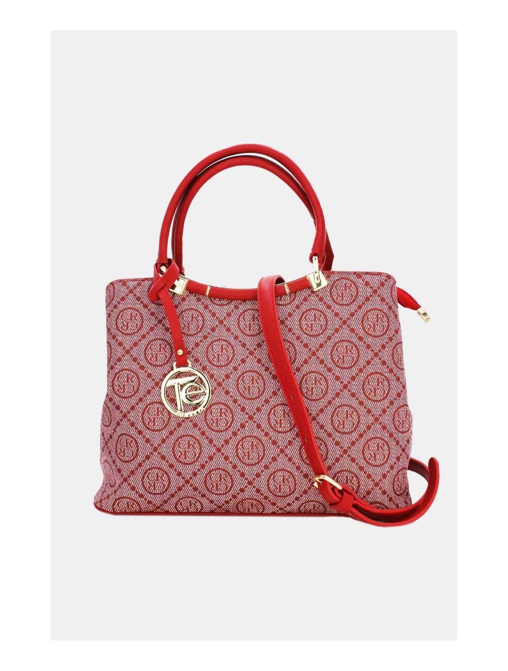 Tom&eva Sac A Main Multi Compartiments Monogramme 22B-5665-Red