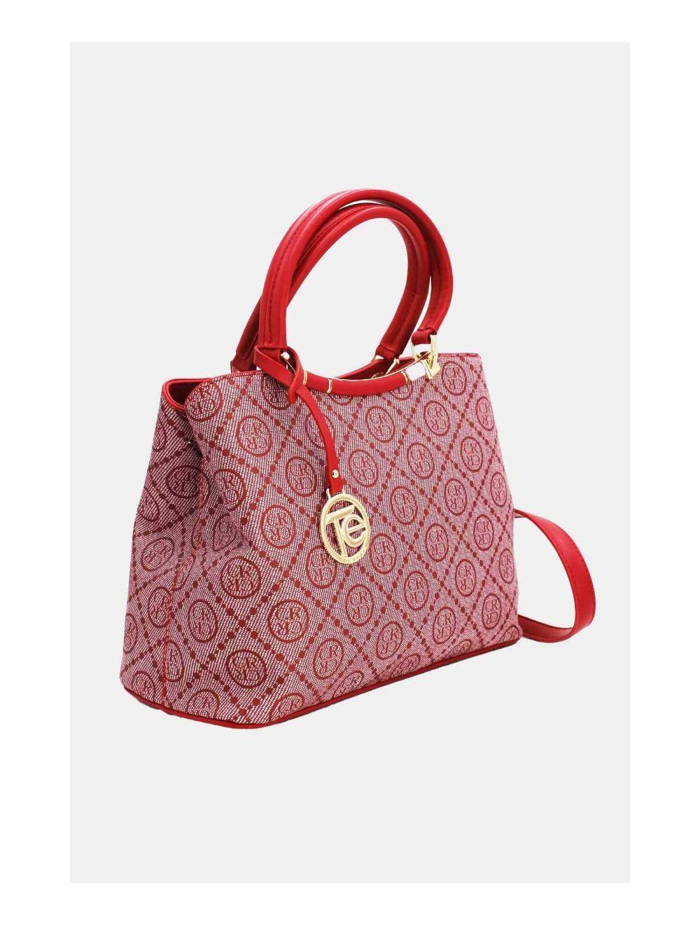 Tom&eva Sac A Main Multi Compartiments Monogramme 22B-5665-Red