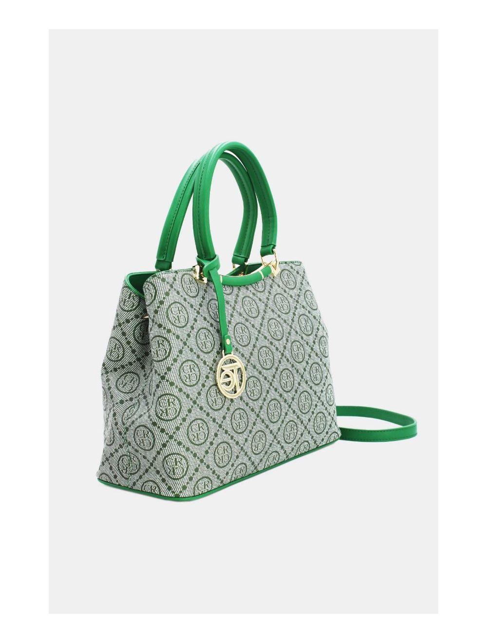 Tom&eva Sac A Main Multi Compartiments Monogramme 22B-5665-Green