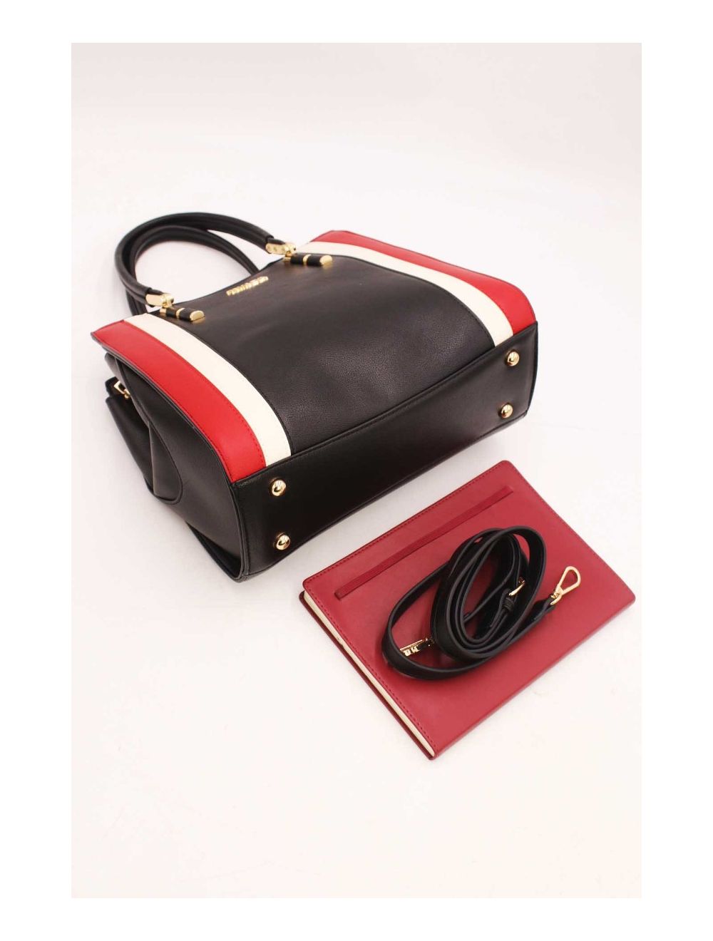 tom&eva Sac à Main Multi Compartiments Patchwork 23B-5743-Noir